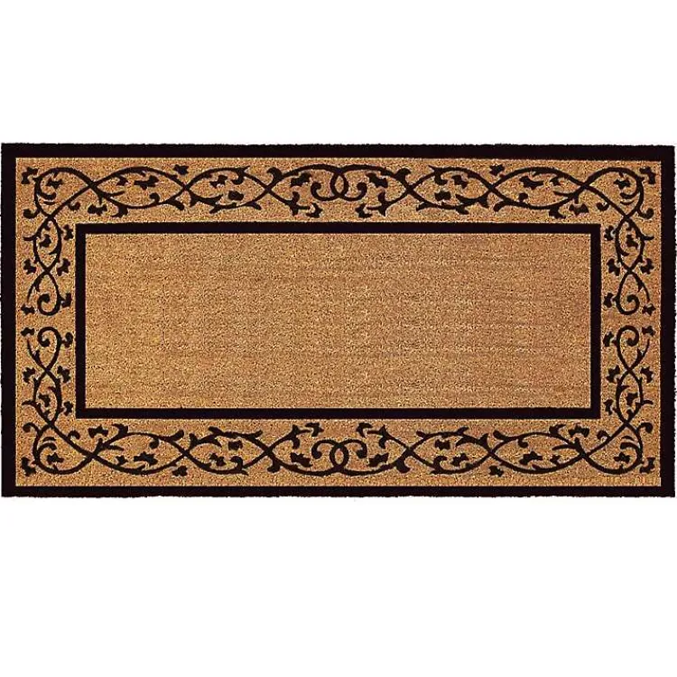 Kirklands Home Natural and Black Abby Doormat, 48x30 in. Hot