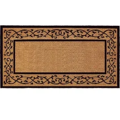 Kirklands Home Natural and Black Abby Doormat, 72x36 in.