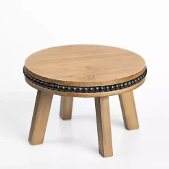 Decorative Accents>Kirklands Home Natural and Black Beaded Wood Riser