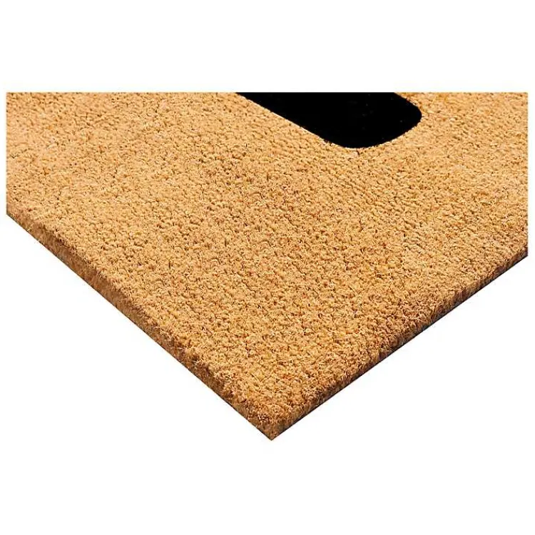Kirklands Home Natural and Black Coir Hello Doormat, 29x17 in. Sale