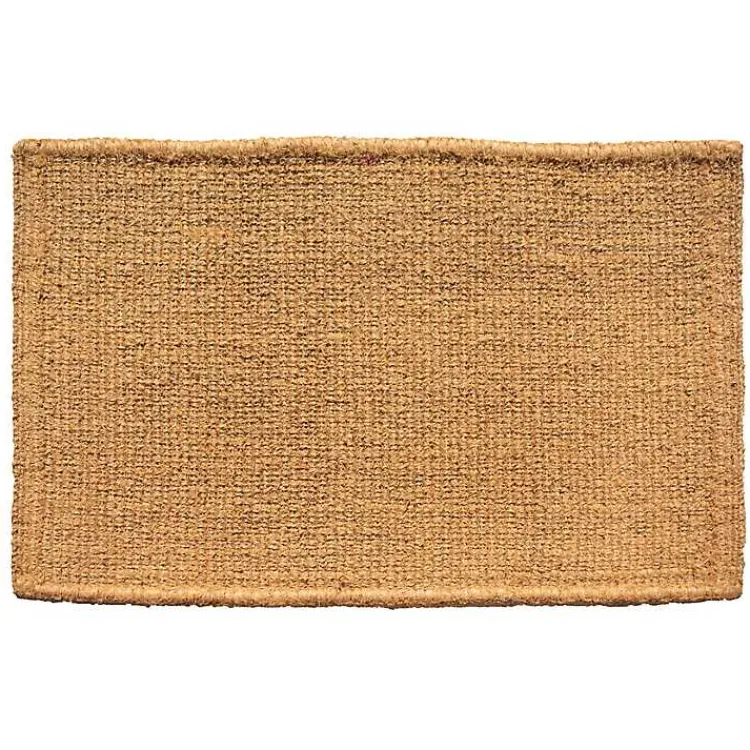 Kirklands Home Natural and Black Welcome Doormat, 48x30 in. Clearance