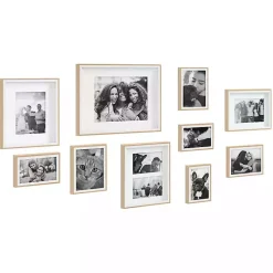 Kirklands Home Natural and White 10-pc. Gallery Wall Frame Set Sale