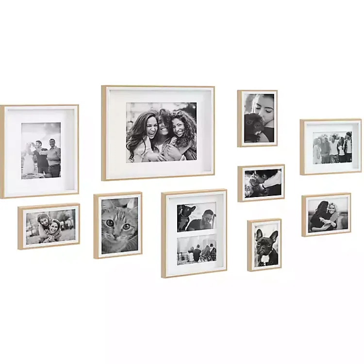 Kirklands Home Natural and White 10-pc. Gallery Wall Frame Set Sale