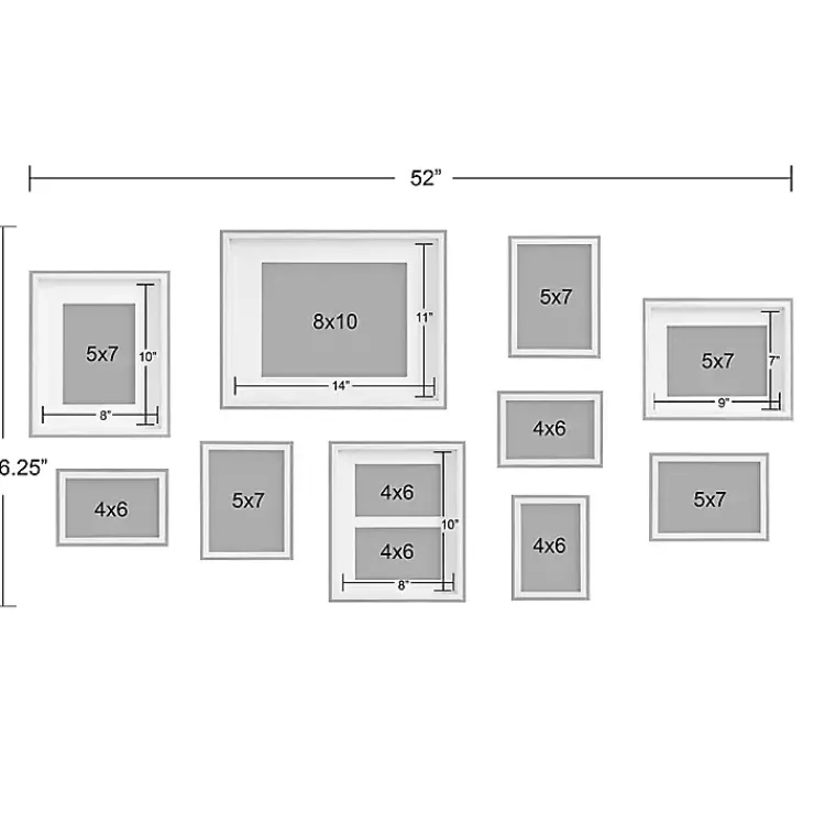 Kirklands Home Natural and White 10-pc. Gallery Wall Frame Set Sale