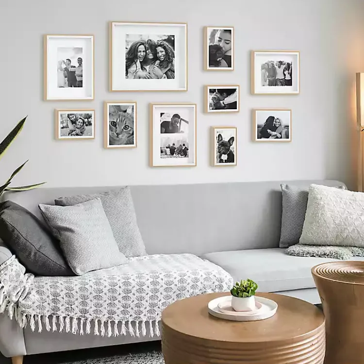 Kirklands Home Natural and White 10-pc. Gallery Wall Frame Set Sale
