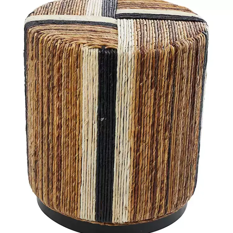 Kirklands Home Natural Banana Leaf Wrapped Accent Table Sale