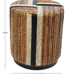 Kirklands Home Natural Banana Leaf Wrapped Accent Table Sale