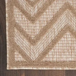 Kirklands Home Natural Beige Diamond Indoor/Outdoor Area Rug, 4x6 Tan Best