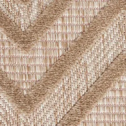 Kirklands Home Natural Beige Diamond Indoor/Outdoor Area Rug, 4x6 Tan Best