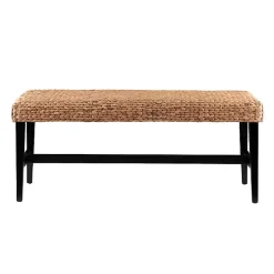 Kirklands Home Natural Blanchard Water Hyacinth Bench Tan Sale
