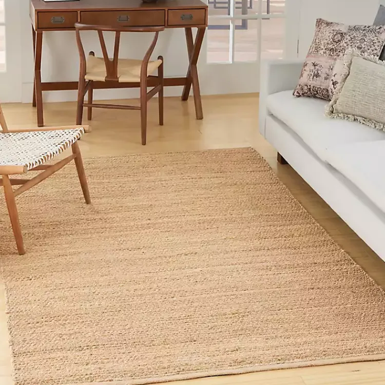 Kirklands Home Natural Bleach Jute Reversible Area Rug, 4x6 Tan Clearance