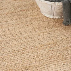 Kirklands Home Natural Bleach Jute Reversible Area Rug, 4x6 Tan Clearance