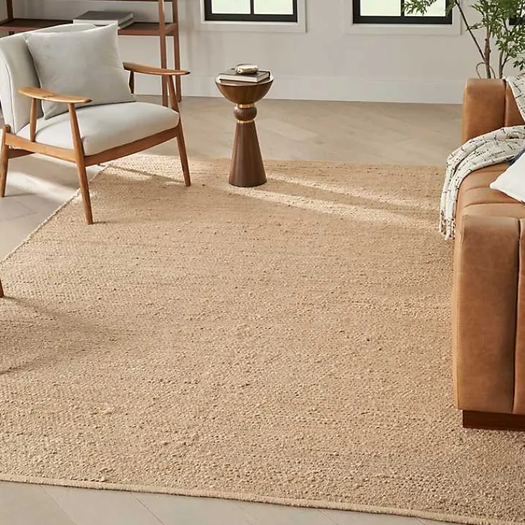 Kirklands Home Natural Bleach Jute Reversible Area Rug, 8x10 Tan Outlet