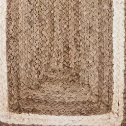 Kirklands Home Natural Bleached Bordered Jute Table Runner Brown Sale