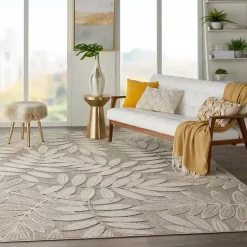 Kirklands Home Natural Botanical Leaves Outdoor Area Rug, 9x13 Discount