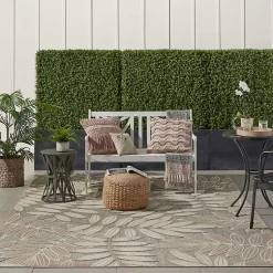 Kirklands Home Natural Botanical Leaves Outdoor Area Rug, 9x13 Discount