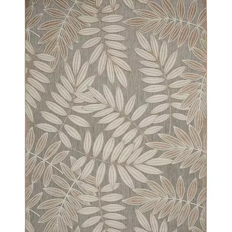 Kirklands Home Natural Botanical Outdoor Area Rug, 6x9 New