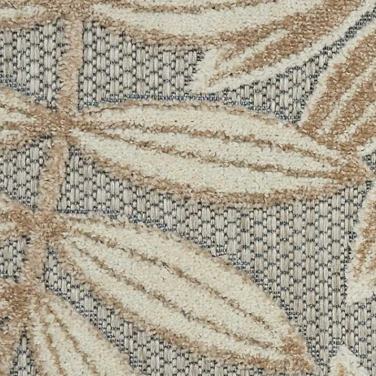 Kirklands Home Natural Botanical Outdoor Area Rug, 6x9 New