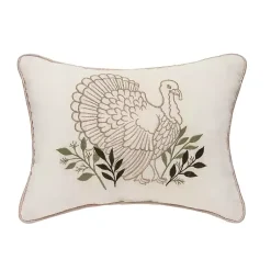 Fall>Kirklands Home Natural Botanical Turkey Lumbar Pillow