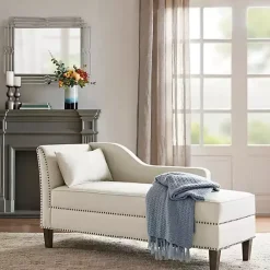 Kirklands Home Natural Brett Accent Chaise Lounge Tan Sale