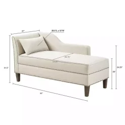 Kirklands Home Natural Brett Accent Chaise Lounge Tan Sale