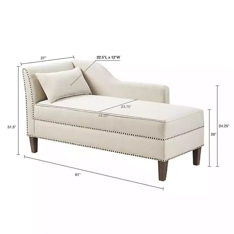Kirklands Home Natural Brett Accent Chaise Lounge Tan Sale