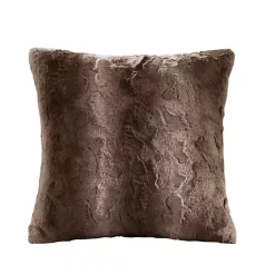 Pillows>Kirklands Home Natural Textured Faux Fur Pillow Brown