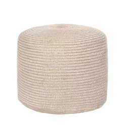 Poufs & Floor Cushions>Kirklands Home Natural Cable Braided Pouf Tan
