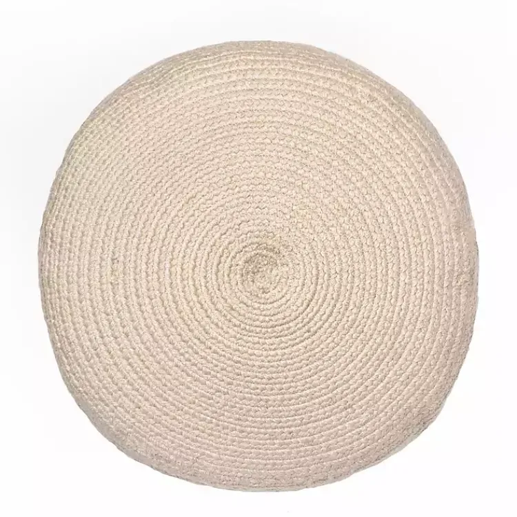 Poufs & Floor Cushions>Kirklands Home Natural Cable Braided Pouf Tan