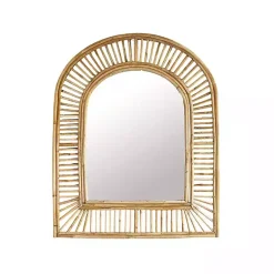 Kirklands Home Natural Cane Arched Wall Mirror