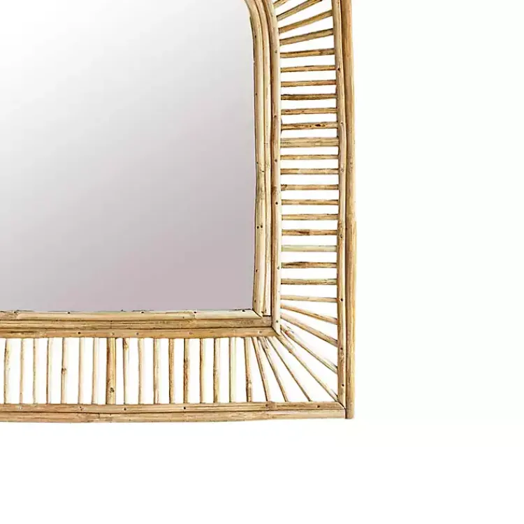 Kirklands Home Natural Cane Arched Wall Mirror