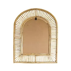 Kirklands Home Natural Cane Arched Wall Mirror