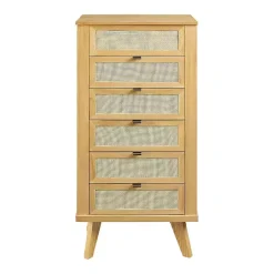 Kirklands Home Natural Cane Jewelry Armoire Tan Discount