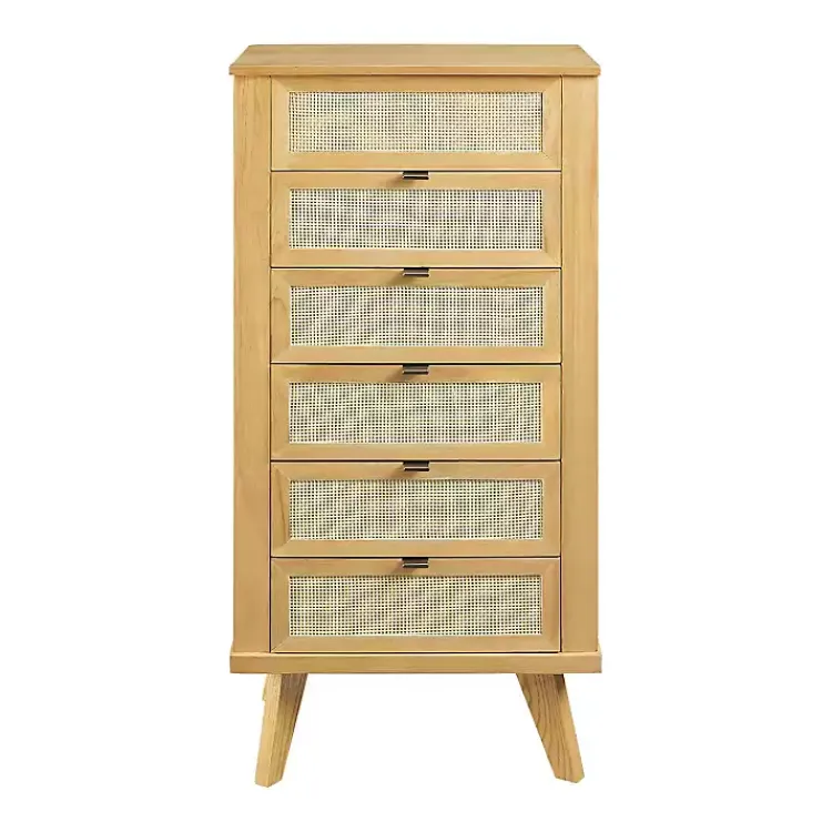 Kirklands Home Natural Cane Jewelry Armoire Tan Discount
