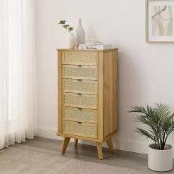 Kirklands Home Natural Cane Jewelry Armoire Tan Discount