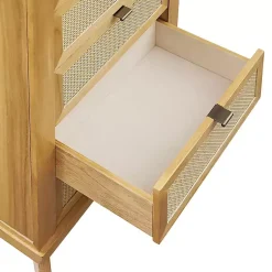 Kirklands Home Natural Cane Jewelry Armoire Tan Discount
