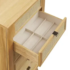 Kirklands Home Natural Cane Jewelry Armoire Tan Discount