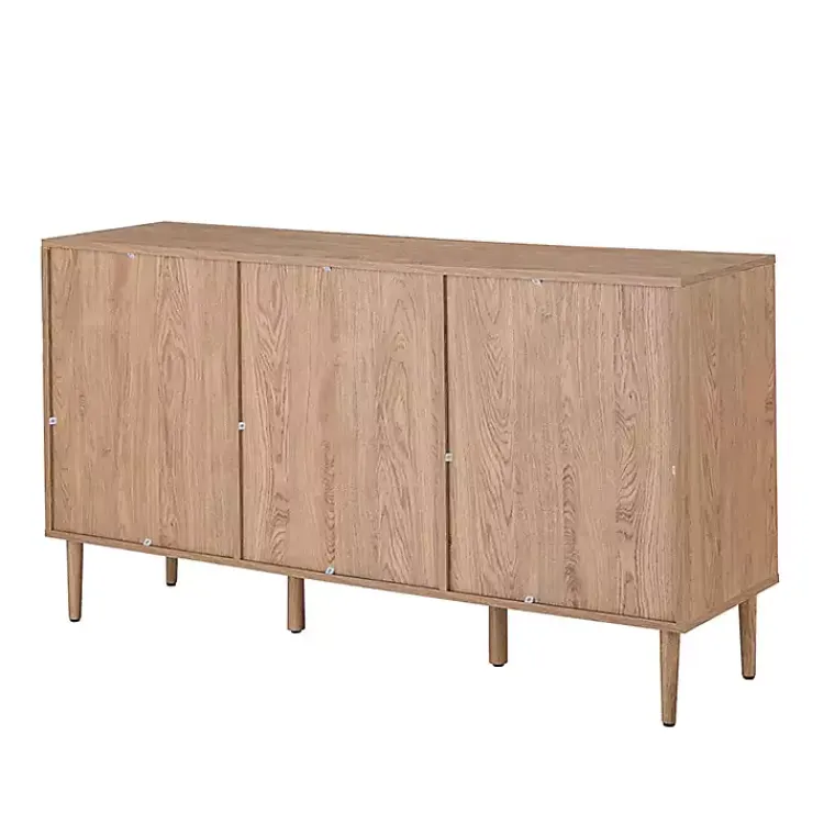 Kirklands Home Natural Cane Wood Arched Sideboard Cabinet Sale