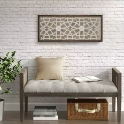 Kirklands Home Natural Carved Damask Wooden Wall Plaque Tan Online