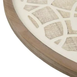 Kirklands Home Natural Carved Wood Medallion Round Wall Plaque Tan Discount