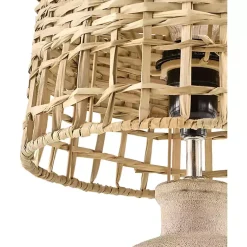 Kirklands Home Natural Ceramic 2-pc. Lamps with Seagrass Shades Tan Best