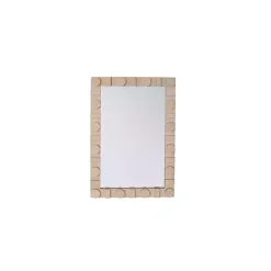Kirklands Home Natural Circles Frame Wall Mirror New