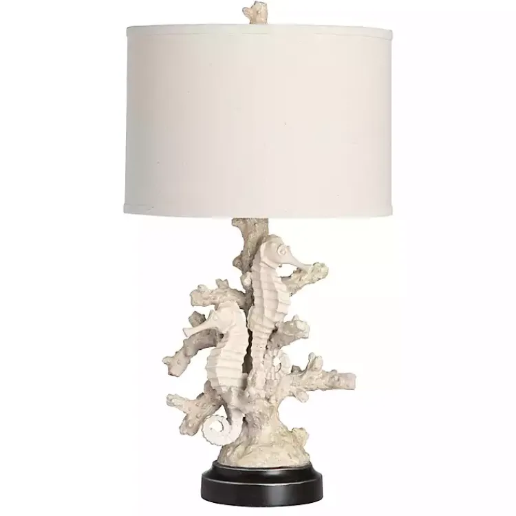 Kirklands Home Natural Cream Resin Coastal Textured Table Lamp Tan Outlet