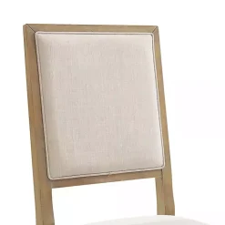 Kirklands Home Natural Cream Upholstered Dining Chairs, Set of 4 Ivory Best