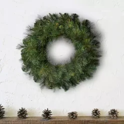 Christmas Wreaths>Kirklands Home Natural Deluxe Belgium Pine Wreath, 24 in. Green