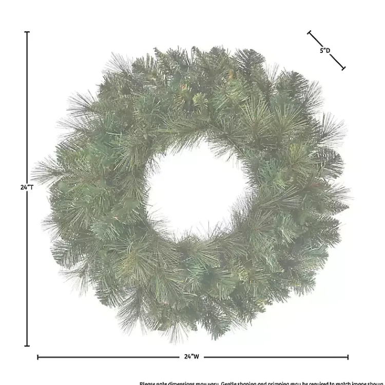 Christmas Wreaths>Kirklands Home Natural Deluxe Belgium Pine Wreath, 24 in. Green