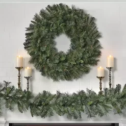 Christmas Wreaths>Kirklands Home Natural Deluxe Belgium Pine Wreath, 36 in. Green
