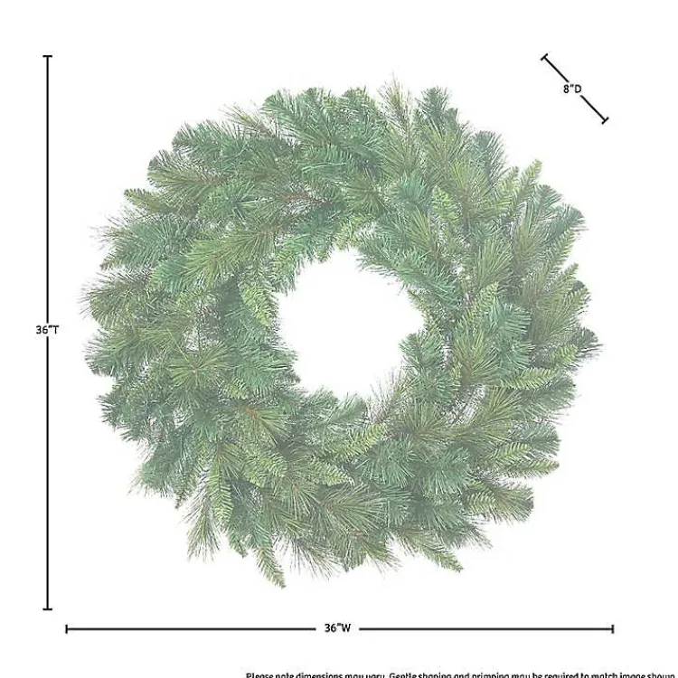 Christmas Wreaths>Kirklands Home Natural Deluxe Belgium Pine Wreath, 36 in. Green