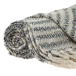 Blankets & Throws>Kirklands Home Natural Diamond Wool Handloomed Tassel Throw
