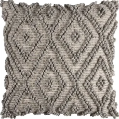 Pillows>Kirklands Home Natural Diamond Wool Pillow Brown